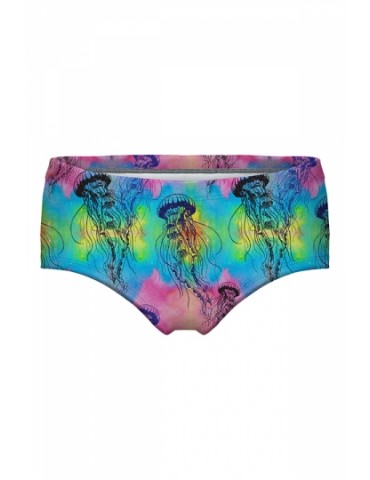 Cartoon Jellyfish Print Elastic Waist Underwear Shorts