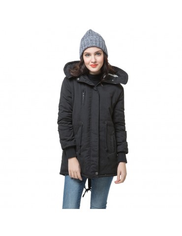 Winter Fashion Women's Fleece Parka Warm Coat Hoodie Overcoat Long Jacket