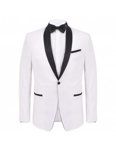 Two-piece evening suit Black Tie Smoking Men's size 54 White