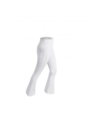 CK2218 Women Sports Fitness Yoga Pants Dance Practice Micro Horn Trousers Size 2XL - White